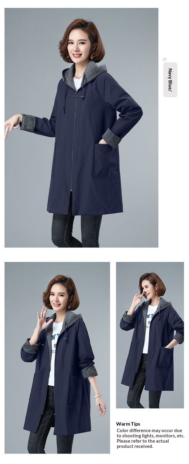 Damenbekleidung für 150 kg – Trenchcoat für Damen, neue mittellange Damenbekleidung, Mantel in Übergröße F_voghion.com