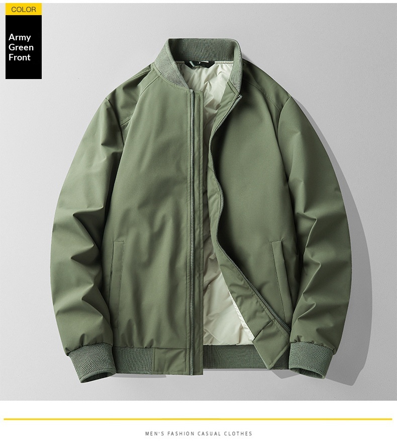 boy Cross-Border Baseball Collar Jacket Men's Winter Warmth Cold Protection 50% White Duck Down High-End Casual Coat Men_voghion.com