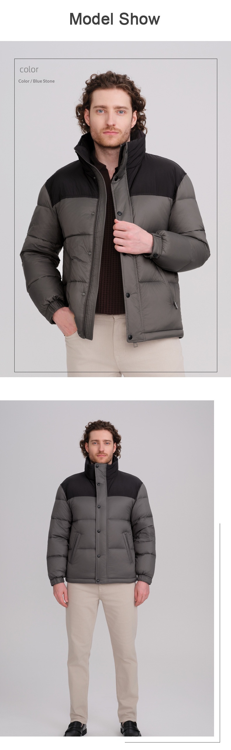 2025 Erkek Çocuk Ceket Kısa Stil Sonbahar Kış Kalın Sıcak Dik Yaka Erkek Mont Toptan Beyaz Ördek Tüyü Dolgulu_voghion.com