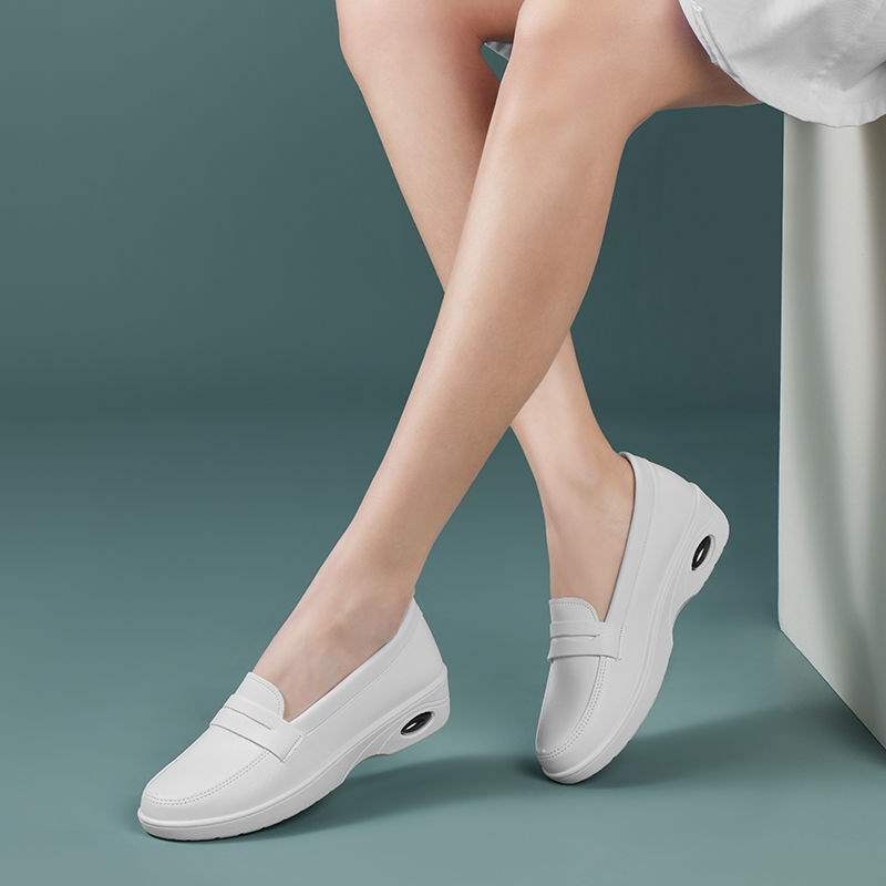 ShoeGlobe ShoeGlobe Air Cushion Nurse Women, Korean Style, Medical Work Shoes, Shallow Mouth, Non-Slip, Breathable, Beauty Salon,_voghion.com