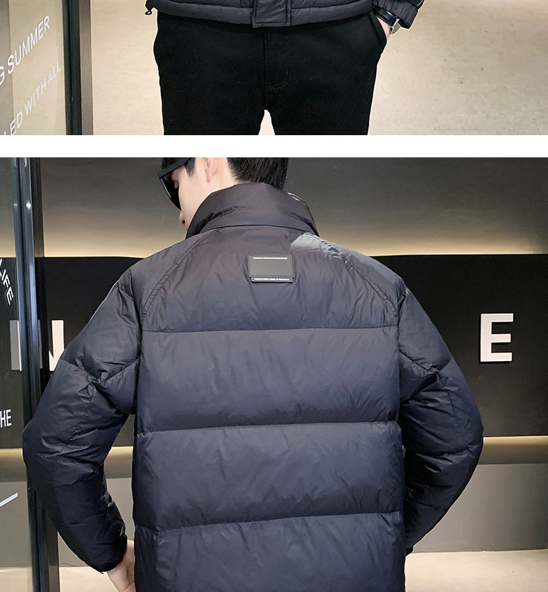 boy High-Quality Lightweight Jacket For Men, New White Duck Down Trendy Brand, Stand Collar Slim Fit Short Winter Thickened_voghion.com