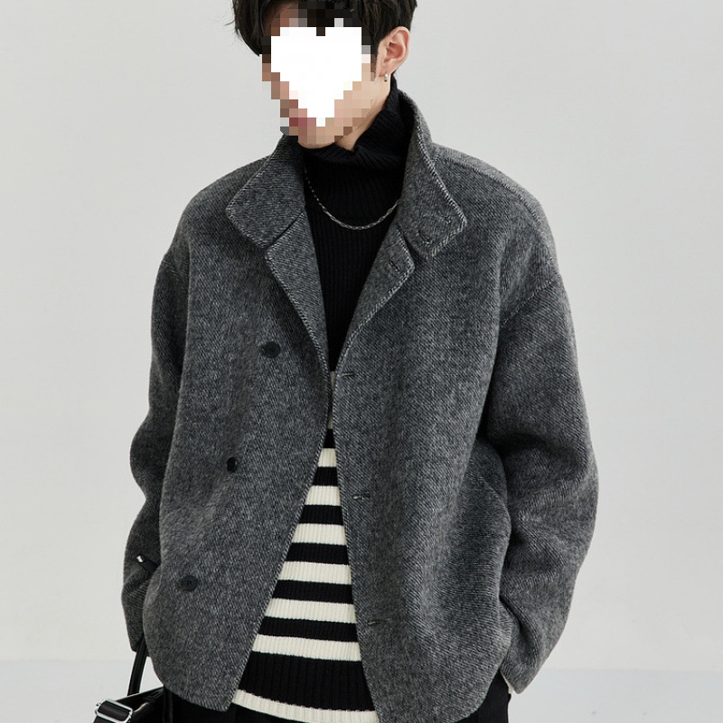 boy Boy Autumn And Winter Hot-Selling Double-Sided Men's Youth Trendy Elegant High-Quality Wool Coat Jacket_voghion.com
