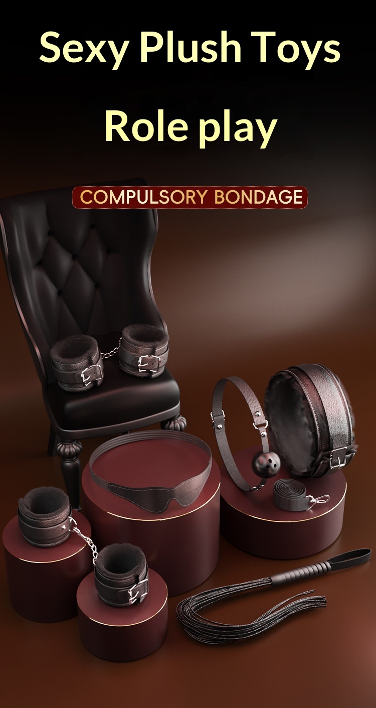 Eros Lab Six-Piece Adult Sex Toys SM Props Couples Flirting Auxiliary Set Binding Handcuffs Mouth Ball_voghion.com