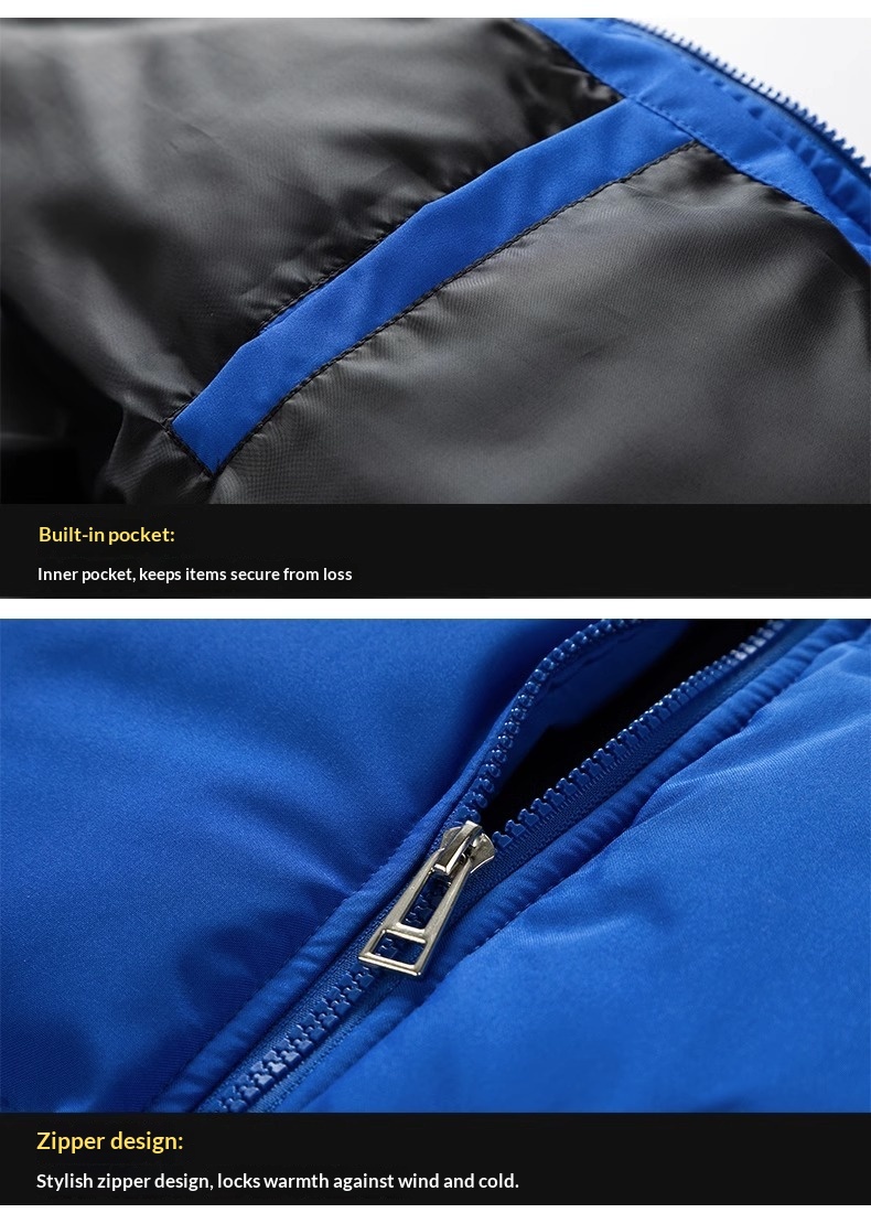 Giacca imbottita da uomo con collo alto, in cotone spesso, per uomo, marca Dropshipping_voghion.com