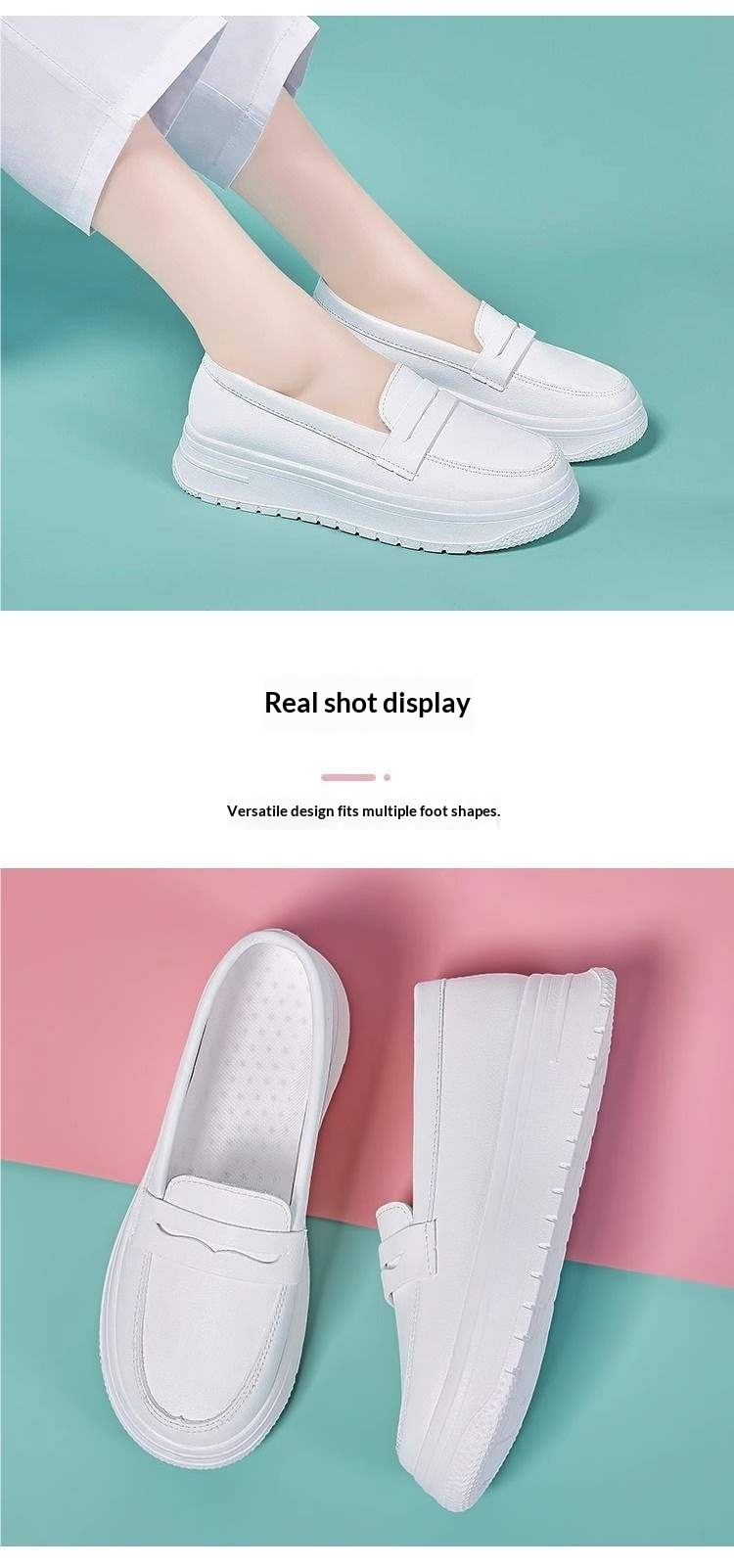 ShoeGlobe Damen-Pflegeschuh, weich, atmungsaktiv, dicke Sohle, rutschfest, bequem, zum Hineinschlüpfen, mit Höhenverstärkung, medizinischer Schuh_voghion.com