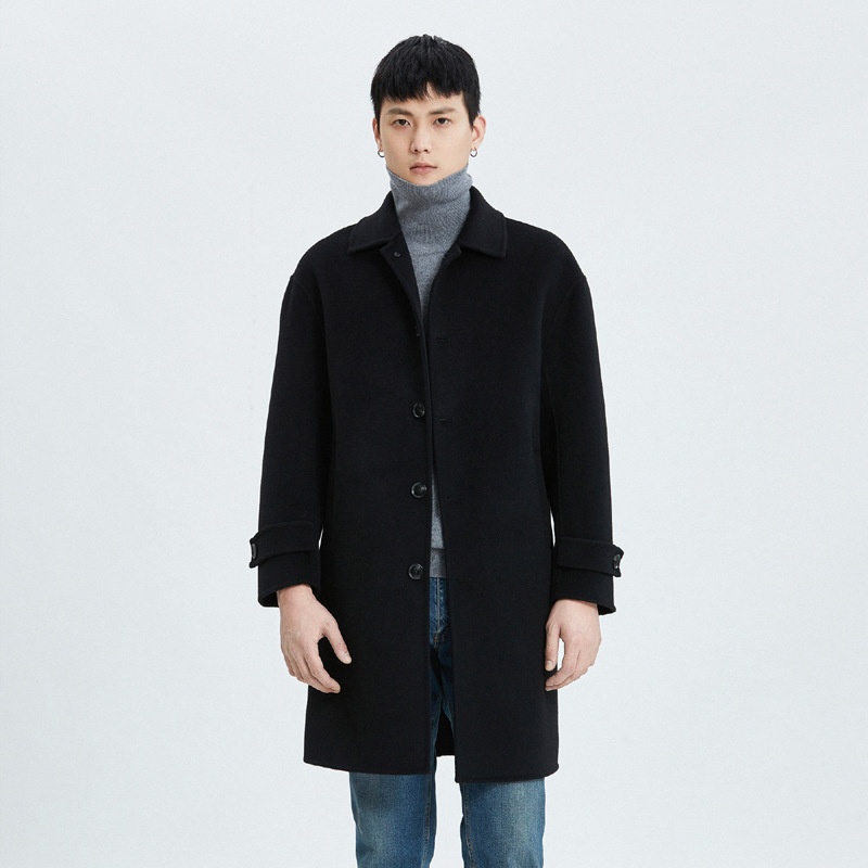 boy Boy Autumn Winter Pure Wool Men's Mid-Length Over-the-Knee Double-Sided Cashmere Jacket Business Suit Woolen Trench Coat_voghion.com