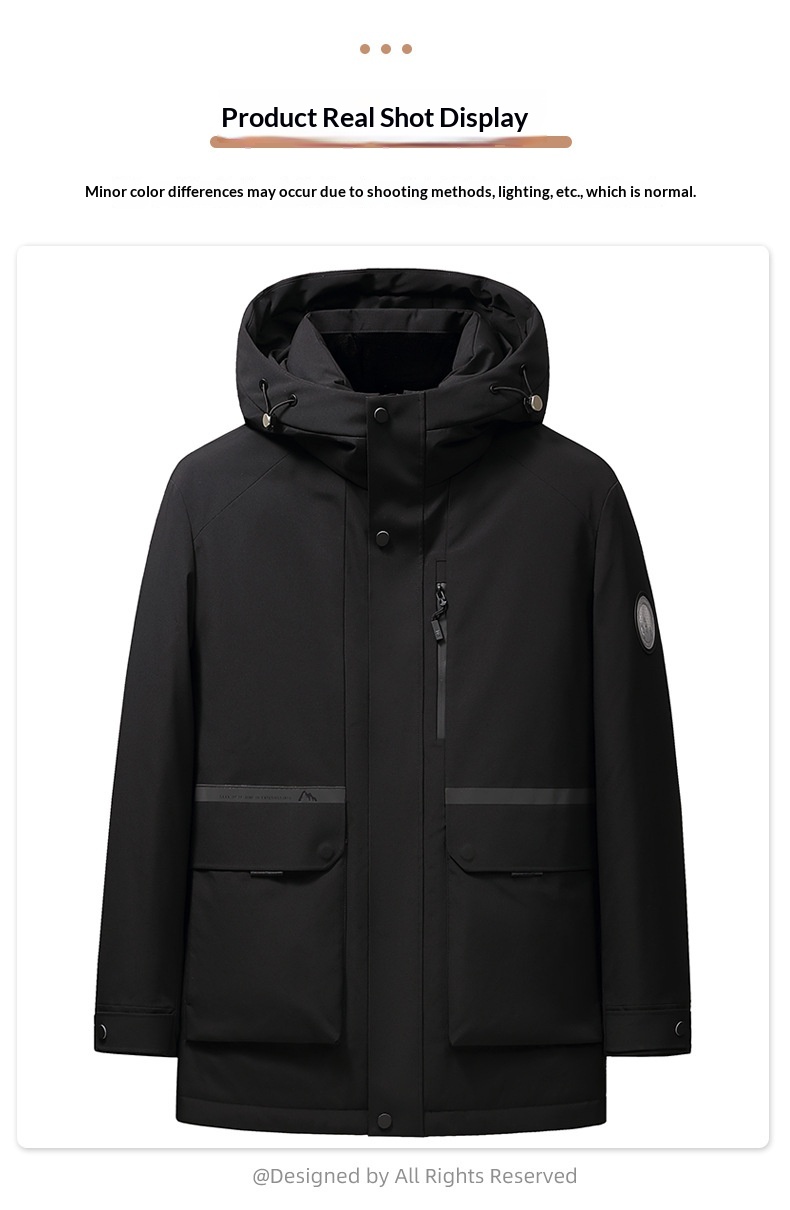 Erkek Çocuk National Standard Kaz Tüyü Mont Kış Yeni Orta Boy Kapüşonlu Kalınlaştırılmış Soğuğa Dayanıklı Sıcak Dış Mekan Erkek Kaz Tüyü Mont_voghion.com