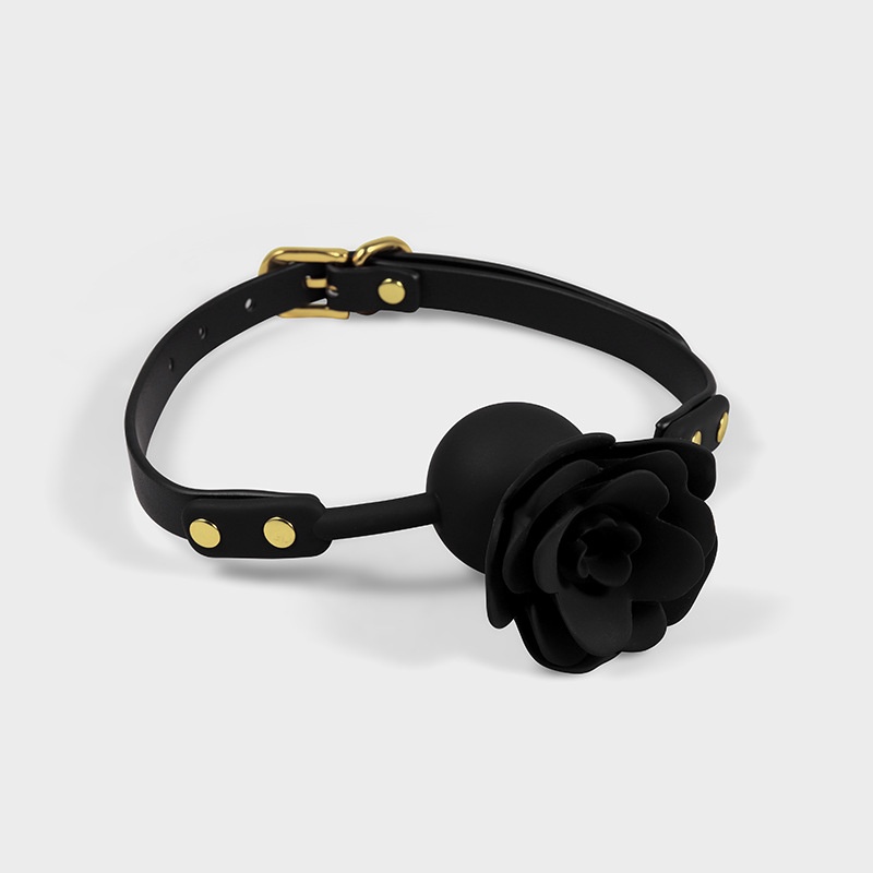 Eros Lab SM Silikonrose Sex-Trainingsrequisiten Bondage-Ball Mundplug für Erwachsene Flirt- und Fesselspielzeug für Paare_voghion.com