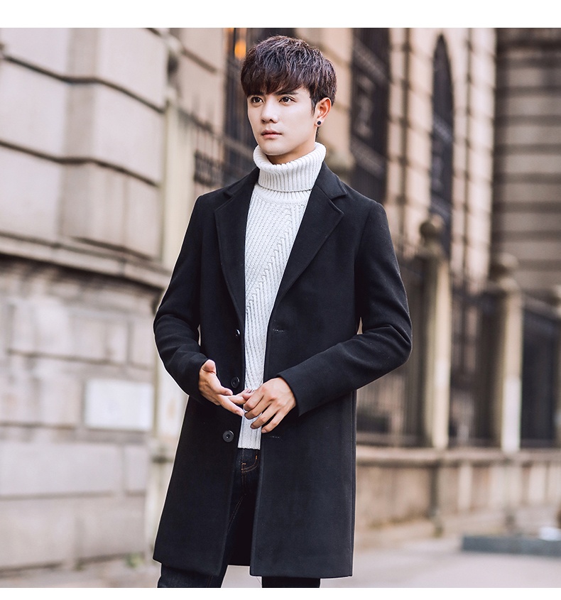 boy Boy Winter New Men's Wool Korean Style Slim Fit Mid-Length Trench Thickened Warm Woolen Coat_voghion.com