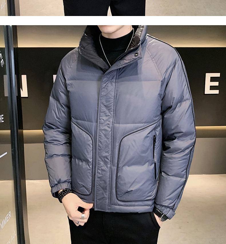boy High-Quality Lightweight Jacket For Men, New White Duck Down Trendy Brand, Stand Collar Slim Fit Short Winter Thickened_voghion.com