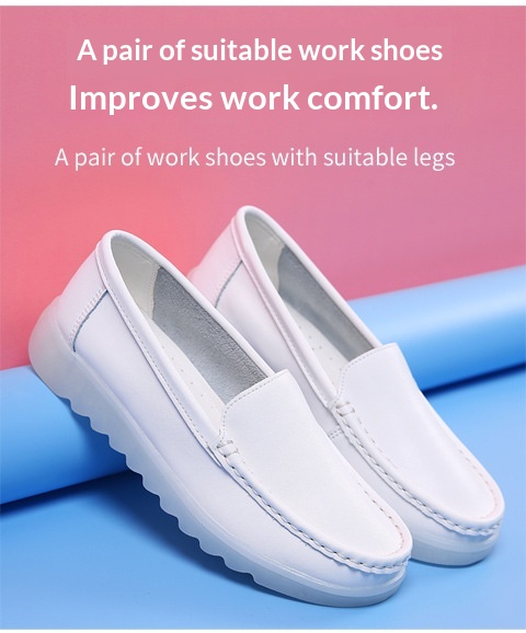ShoeGlobe ShoeGlobe 2023 New Nurse Women, Soft Sole, Breathable, Comfortable, Non-Slip, Medical Shoes, Flat, Hollow, Summer White Shoes For_voghion.com