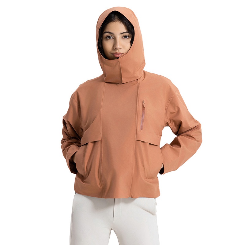 Women's Fashion Internet Celebrity Multifunctional Detachable Hooded Fashion Short Windbreaker For Women Windproof Waterproof Breathable_voghion.com