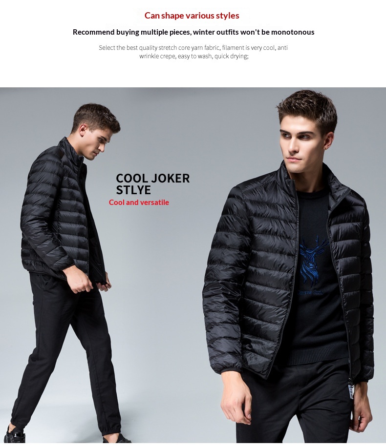 Lichtgewicht jongensjas 2025 Winter Nieuwe Heren Warme Donsjas_voghion.com