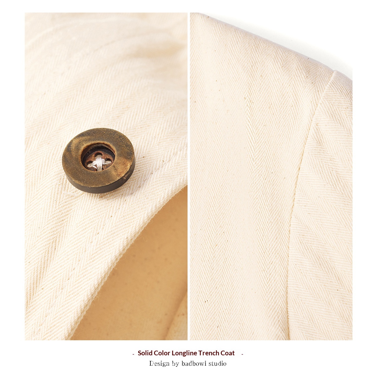 2023 Autumn Winter New Style Women's Clothing Women's Men's Trench Coat Retro Solid Color Mid-Length Turn-Down Collar Casual Blazer_voghion.com