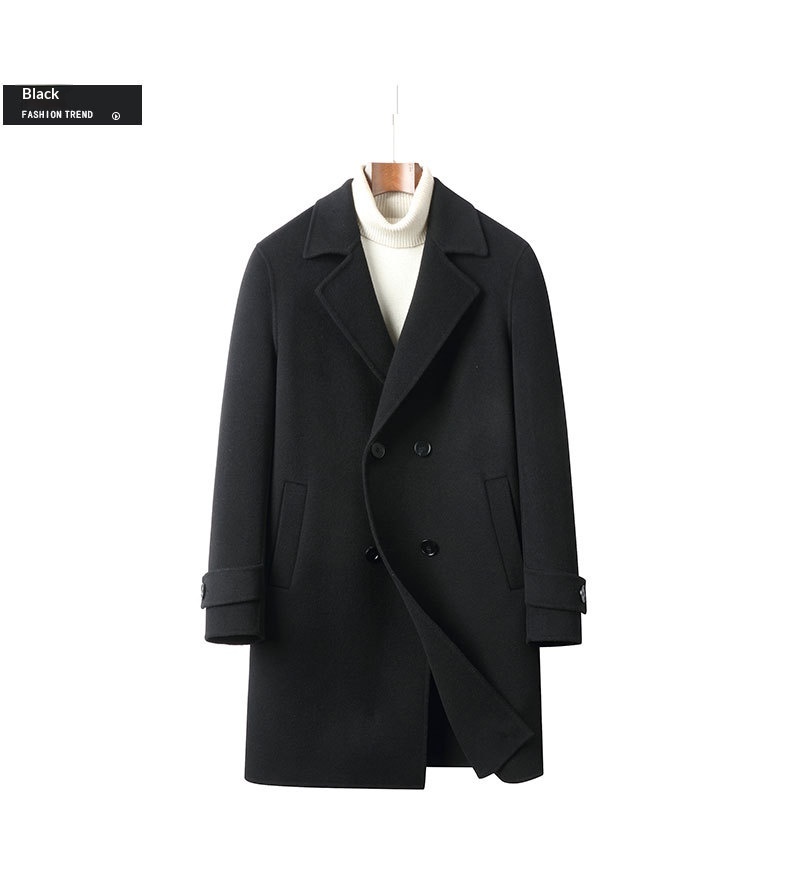 boy Boy 100% Autumn Winter Wool Men's Suit Collar Double Breasted Jacket Trench Woolen Mid-Length Coat_voghion.com