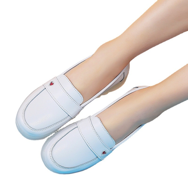 ShoeGlobe Damen-Slipper mit weicher Sohle, bequem und strapazierfähig für Krankenhaus und Arbeit, atmungsaktiv, weiß, einzeln_voghion.com