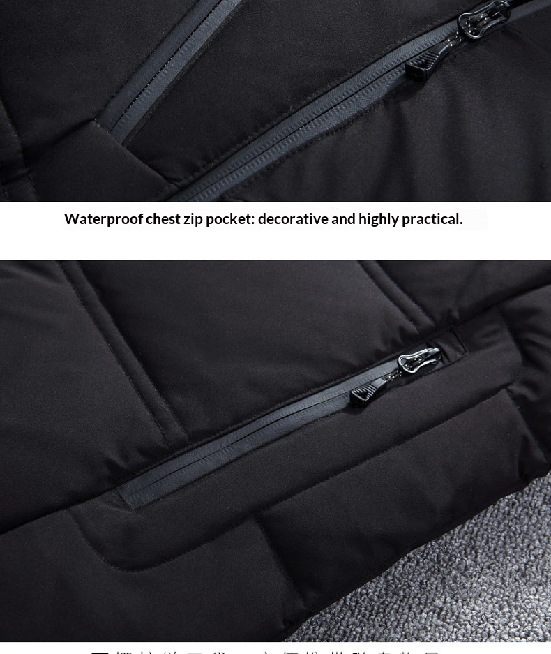 Kurtka chłopięca krótka, pogrubiona, nowa, stylowa, młodzieżowa, luźna, 50% białego puchu kaczego, męska, z kapturem, zimowa odzież_voghion.com