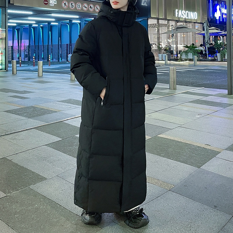 boy Down Jacket 2024 Winter New Couple Long Detachable Hood Thickened Warm High-end Casual Men's Coat Trendy_voghion.com