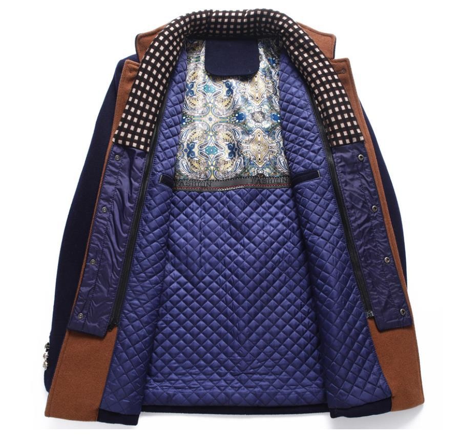 boy Boy 2022 Cross-Border Autumn Winter Thickened Woolen Coat Scarf Collar Jacket Men's Clothing Top_voghion.com