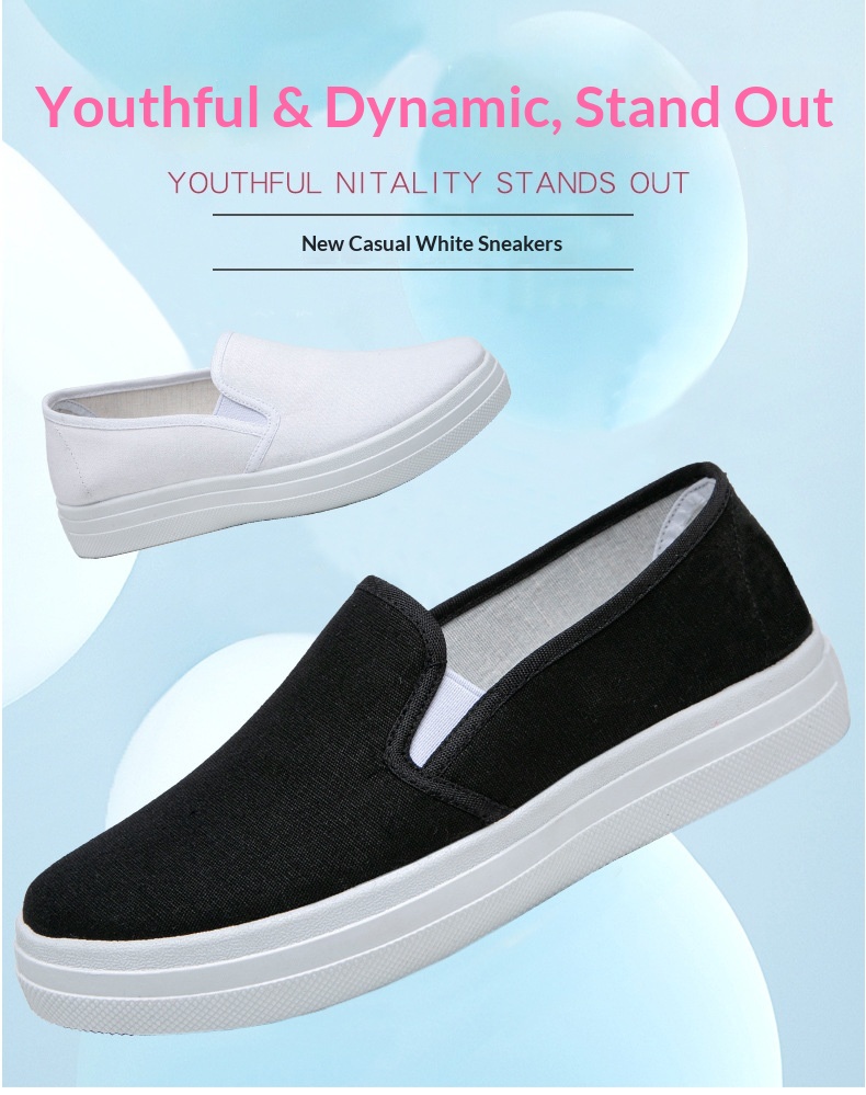 ShoeGlobe Nurse Damenschuhe, flache, rutschfeste, atmungsaktive und vielseitige weiße Freizeitschuhe im Vintage-Look aus Peking_voghion.com