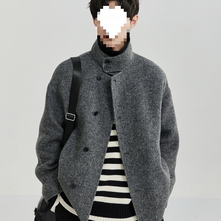 boy Boy Autumn And Winter Hot-Selling Double-Sided Men's Youth Trendy Elegant High-Quality Wool Coat Jacket_voghion.com