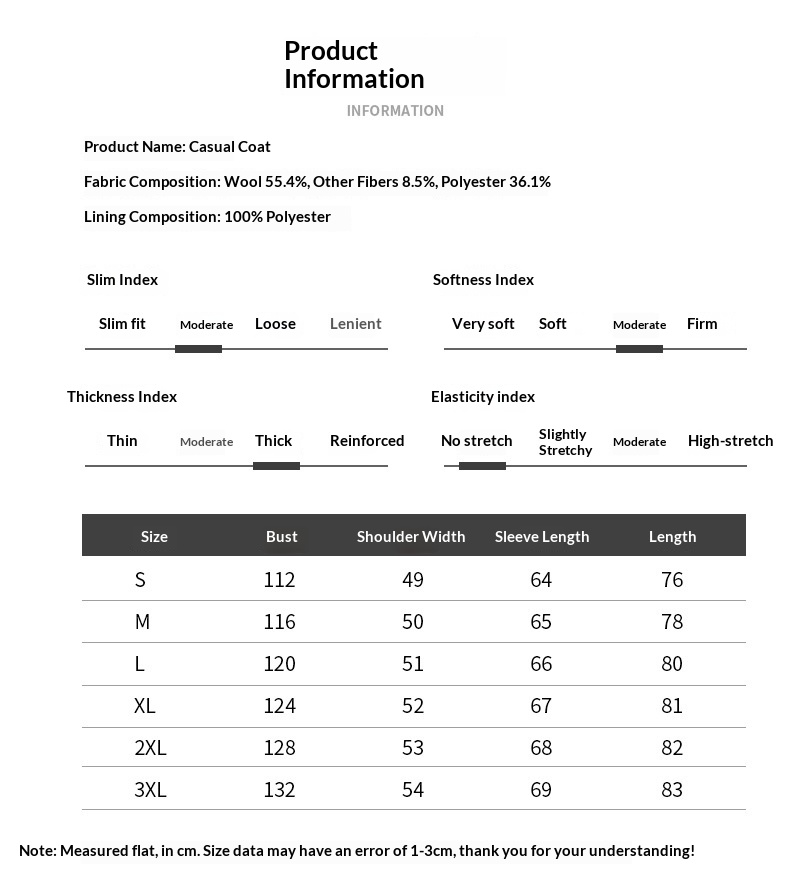 boy Boy Autumn Winter European Size Business Fashion Scarf Non-Iron Coat Men's Cross-Border Wool Jacket_voghion.com