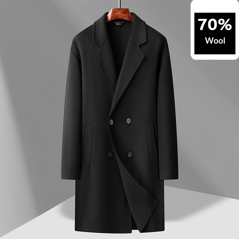 boy Boy 2025 Winter New Men's Long Double-Breasted Plus Size Business Casual Light Reversible Wool Coat_voghion.com