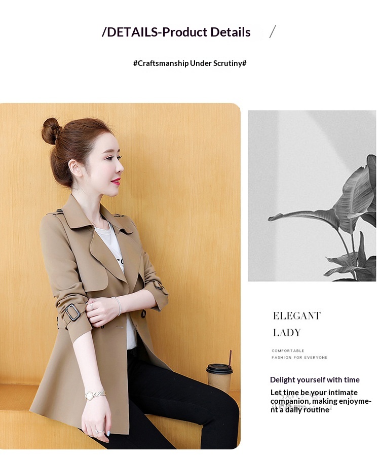 2023 New Spring Fashion Stylish Women's Early Versatile Trench Women's Top Short Coat Trendy_voghion.com
