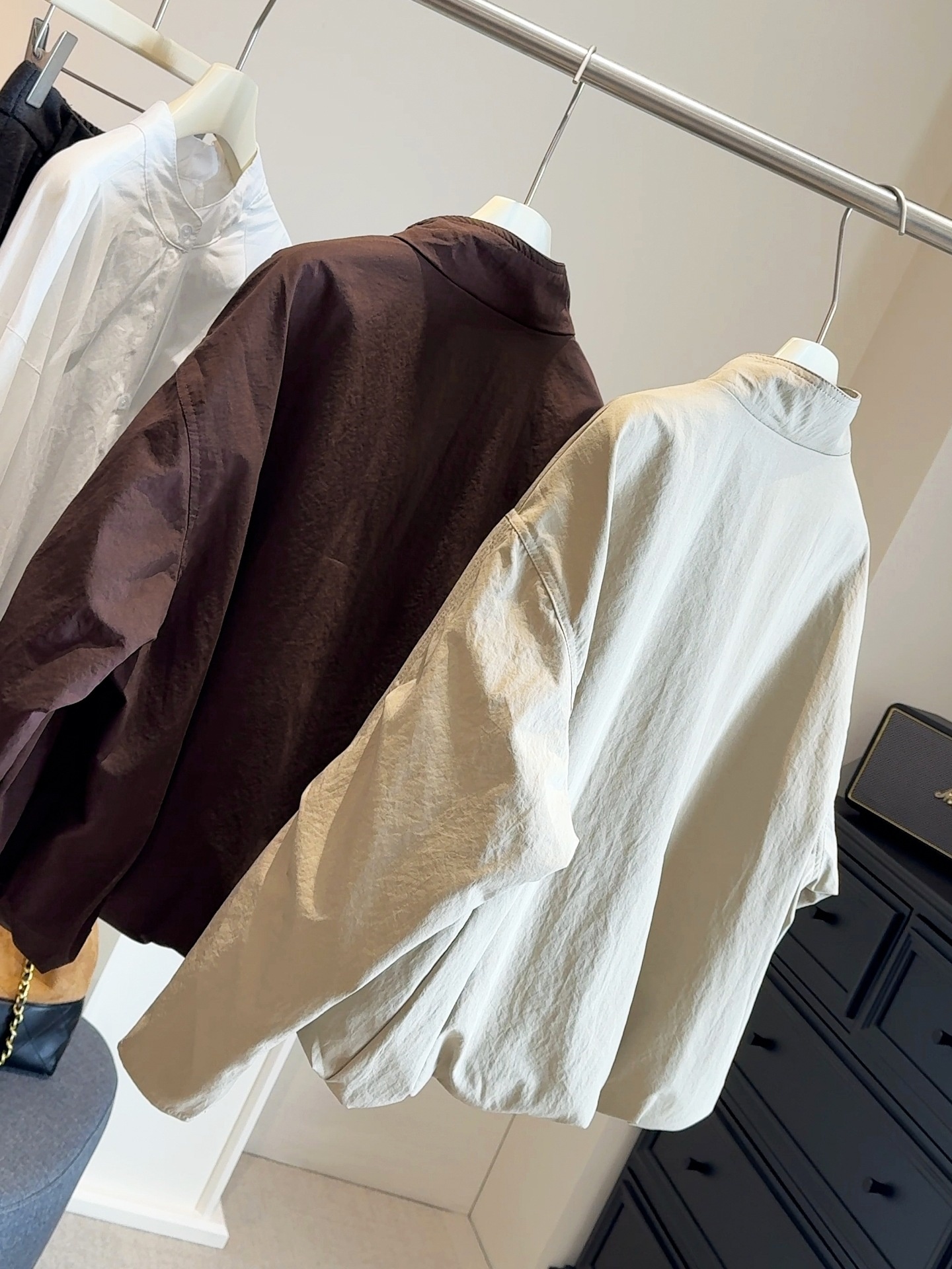 2025 Autumn Winter Petite Top Women's Clothing Korean Elegant Workwear Loose Stand Collar Jacket Boyfriend Style Short Coat_voghion.com