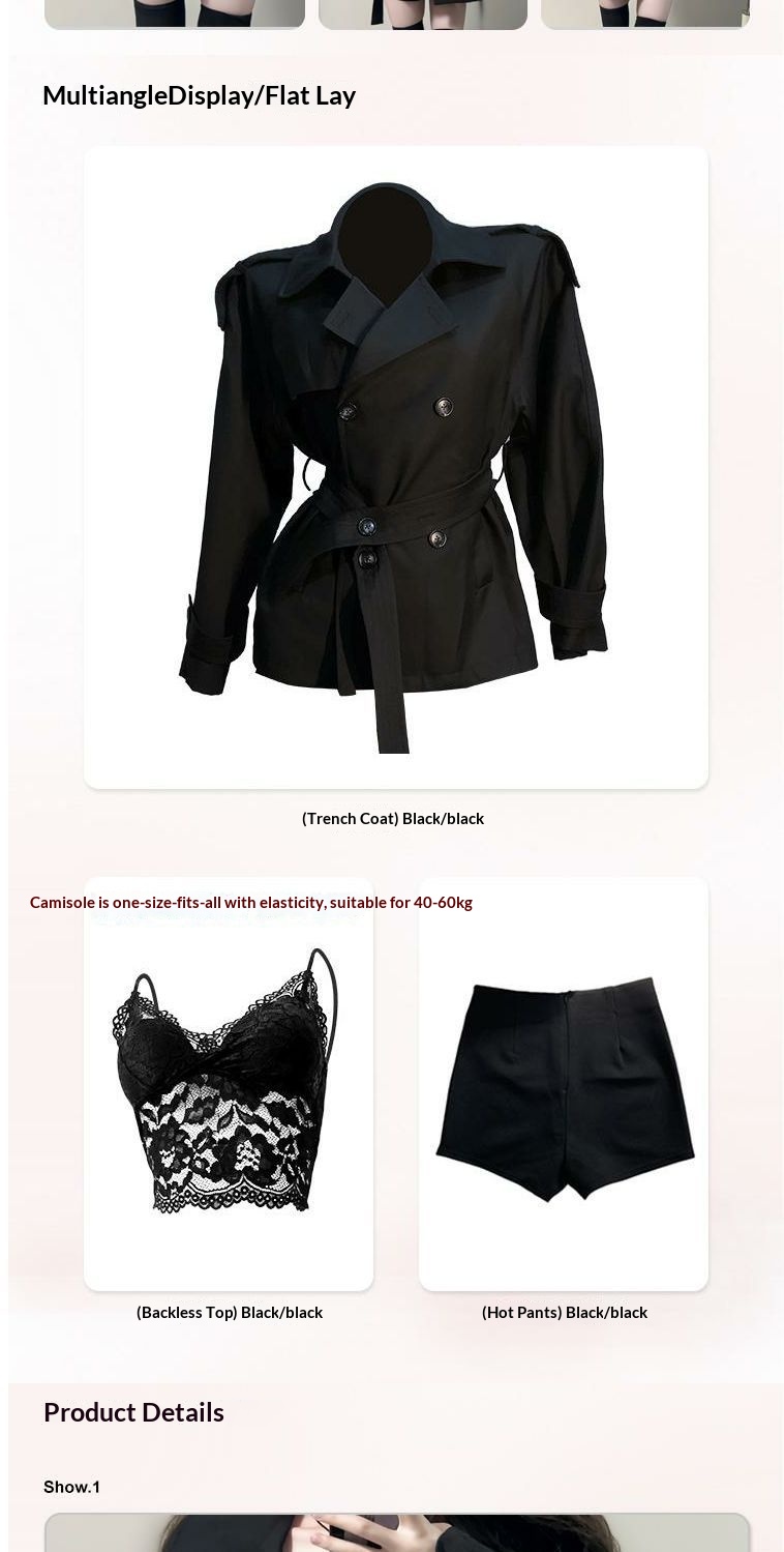 Women's Clothing Women's British Short Trench Coat Black Double-Breasted Petite Women Autumn Winter New High-End Waist-Cinching Little_voghion.com