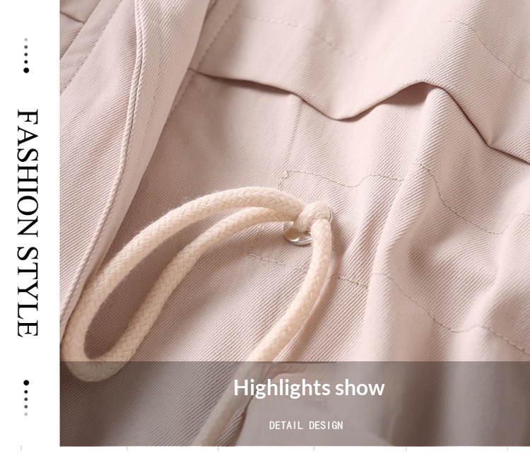 Women's Autumn New Korean Style Slim Fit Mid-Length Hooded Plus Size Student Trench Coat Fashion Ins Trend_voghion.com