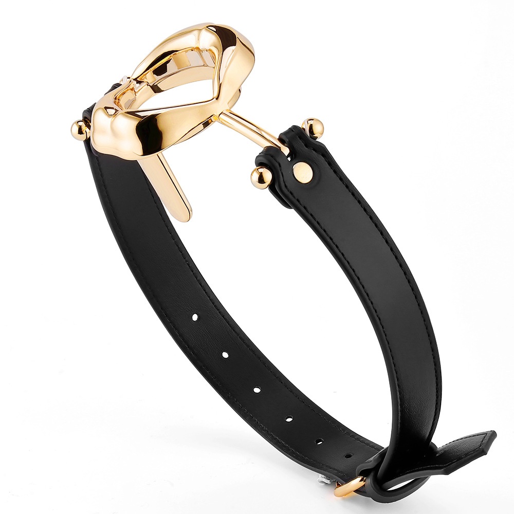 Eros Lab Rose Gold Ball SM Props Adult Erotic Flirting Metal Tongue Depression Mouth Gag Training Sex Aid Toys_voghion.com