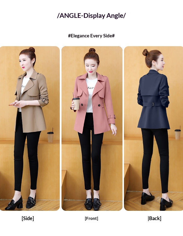 2023 New Spring Fashion Stylish Women's Early Versatile Trench Women's Top Short Coat Trendy_voghion.com