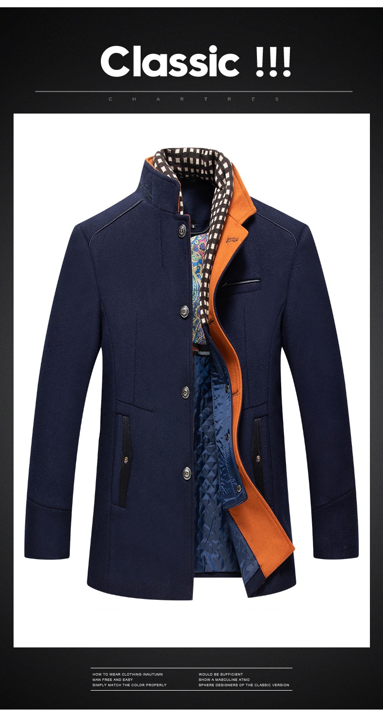 boy Boy Autumn Winter European Size Business Fashion Scarf Non-Iron Coat Men's Cross-Border Wool Jacket_voghion.com