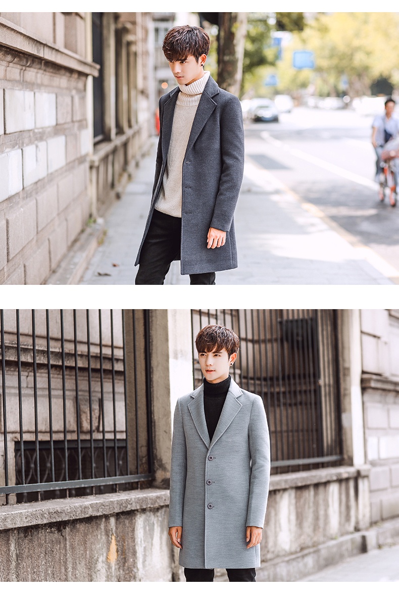 boy Boy Winter New Men's Wool Korean Style Slim Fit Mid-Length Trench Thickened Warm Woolen Coat_voghion.com