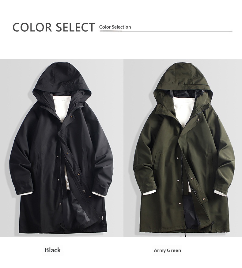 Women's Clothing Women's Men's Mid-Length Hooded Workwear Jacket 2024 Spring And Autumn Korean Style Loose Casual Coat_voghion.com