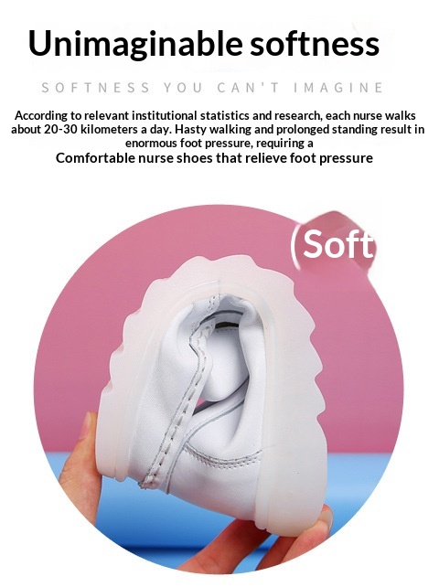 ShoeGlobe ShoeGlobe 2023 New Nurse Women, Soft Sole, Breathable, Comfortable, Non-Slip, Medical Shoes, Flat, Hollow, Summer White Shoes For_voghion.com