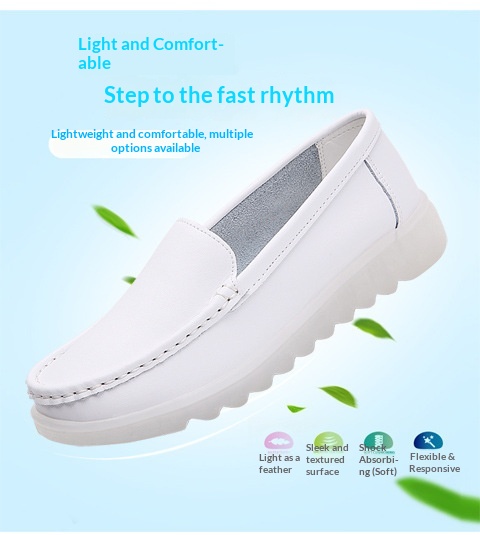 ShoeGlobe Damen-Krankenschwesterschuhe im neuen Stil, weiche Sohle, atmungsaktiv, bequem, rutschfest, medizinische Schuhe, flach, hohl, weiße Sommerschuhe für_voghion.com