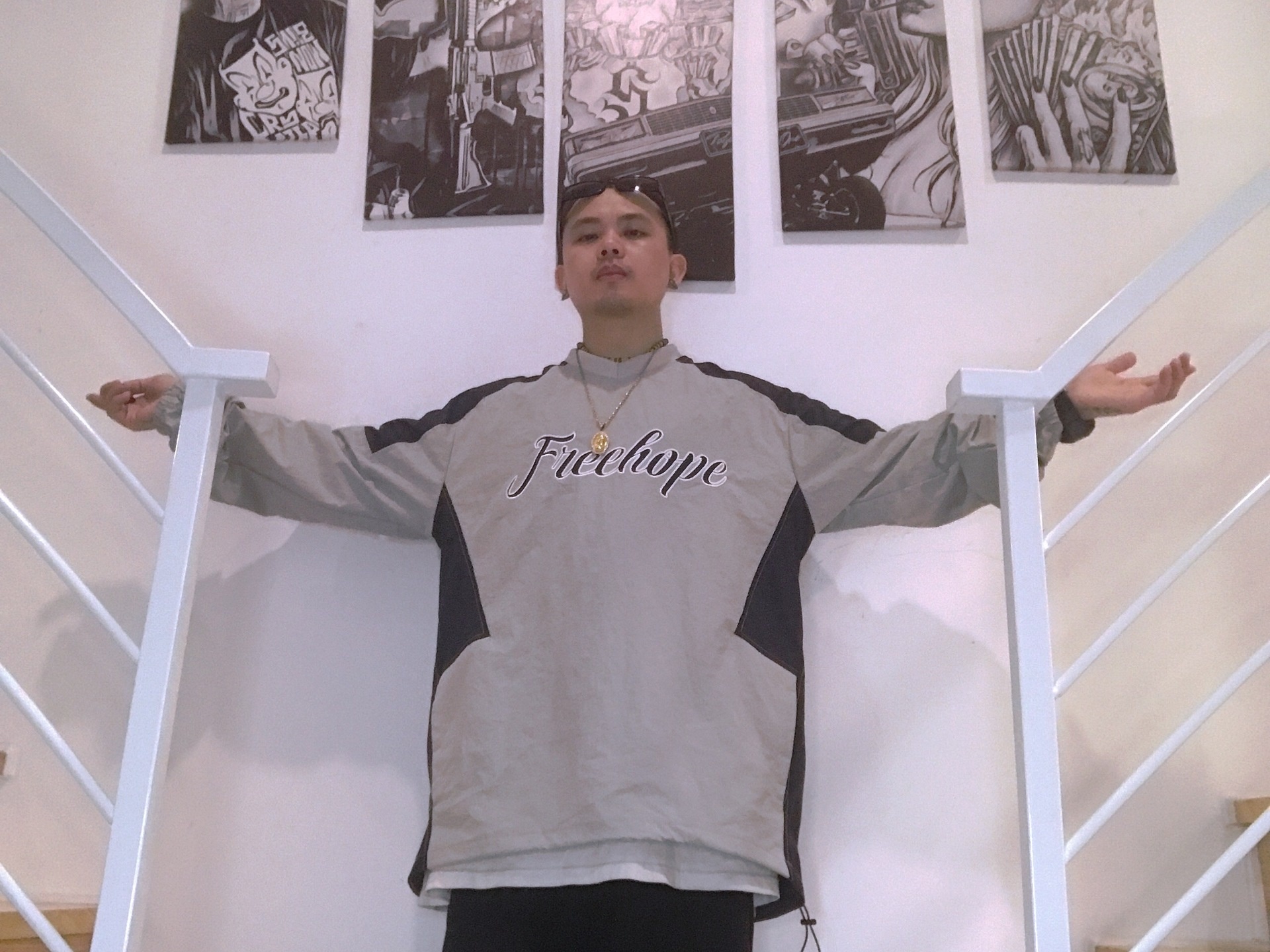 Damenmode Damen Dünner Old-School American Hip-Hop Streetdance Trenchcoat mit Bully Dog Kopfstickerei Essential Casual V_voghion.com