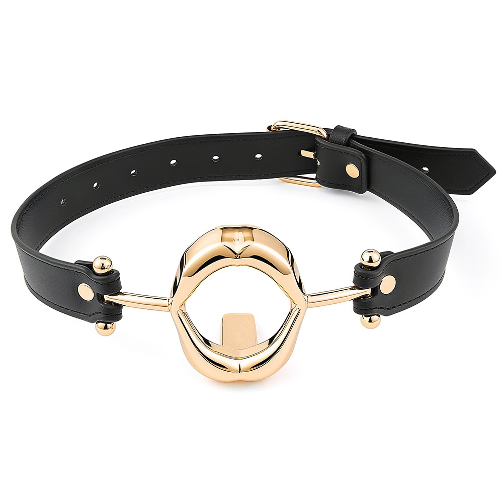 Eros Lab Rose Gold Ball SM Props Adult Erotic Flirting Metal Tongue Depression Mouth Gag Training Sex Aid Toys_voghion.com