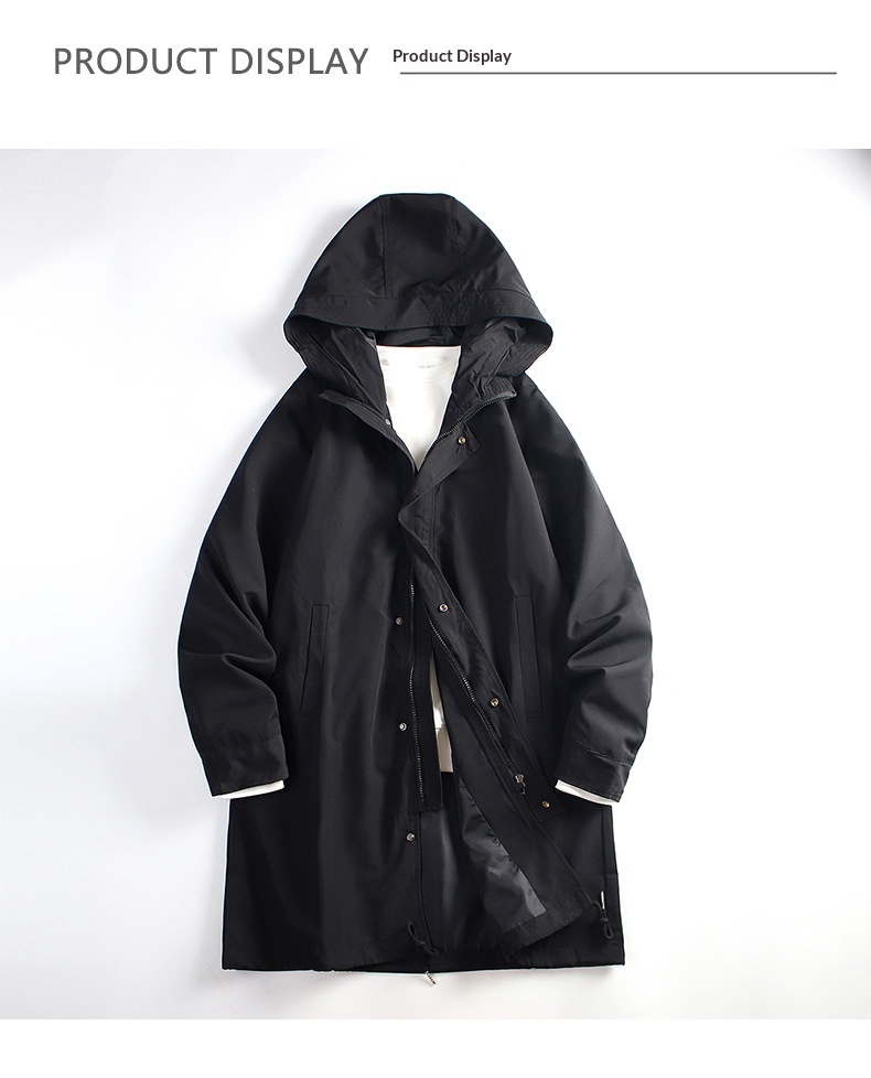 Women's Clothing Women's Men's Mid-Length Hooded Workwear Jacket 2024 Spring And Autumn Korean Style Loose Casual Coat_voghion.com