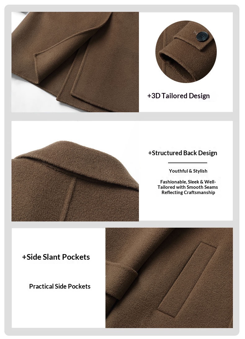 boy Boy 100% Autumn Winter Wool Men's Suit Collar Double Breasted Jacket Trench Woolen Mid-Length Coat_voghion.com