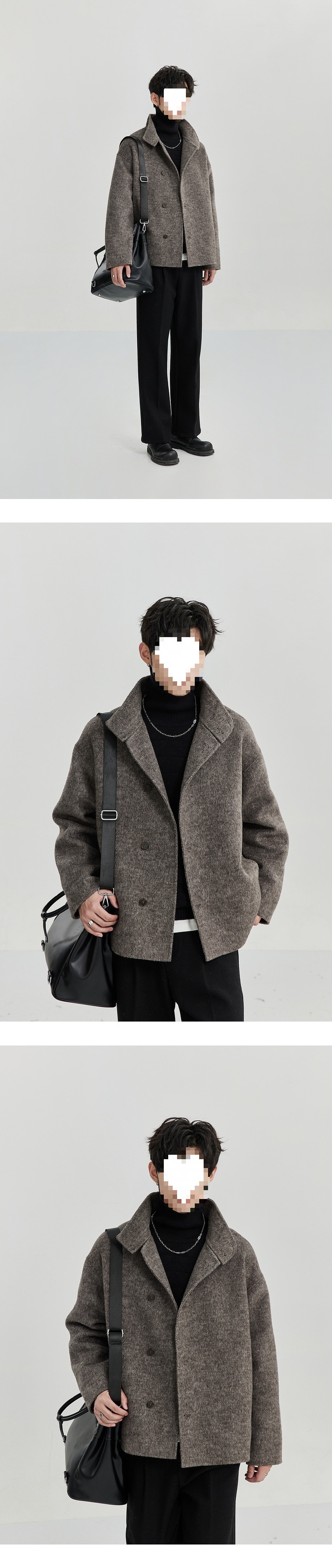 boy Boy Autumn And Winter Hot-Selling Double-Sided Men's Youth Trendy Elegant High-Quality Wool Coat Jacket_voghion.com