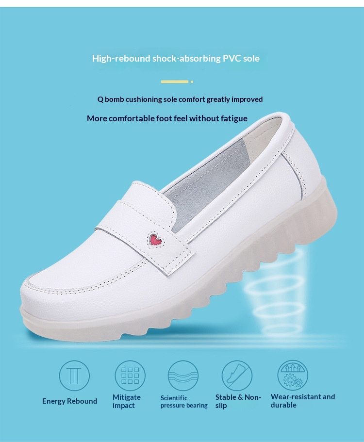 ShoeGlobe Damen-Slipper mit weicher Sohle, bequem und strapazierfähig für Krankenhaus und Arbeit, atmungsaktiv, weiß, einzeln_voghion.com