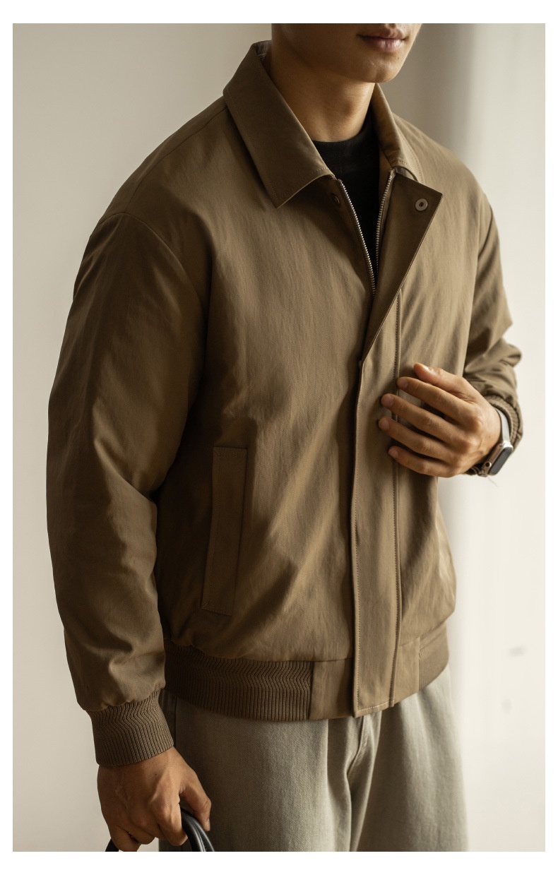 Amerikaanse stijl turn-down kraag werkkleding donsjack heren 2025 lente nieuwe warme korte losse jas vest voor heren_voghion.com