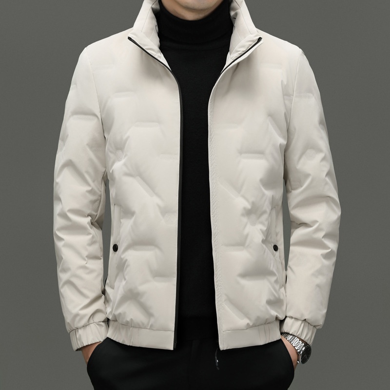 boy Men's Jacket 2023 Winter New Korean Style Elegant Warm Casual Simple White Duck Down Coat For Middle-aged Dad_voghion.com