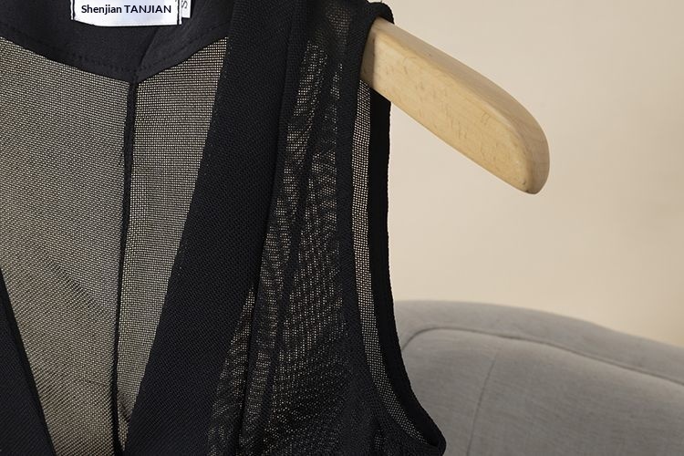 2025 New Fashion Design Slim Fit Short V-Neck Mesh Vest Outerwear Niche For Women's Summer Clothing_voghion.com