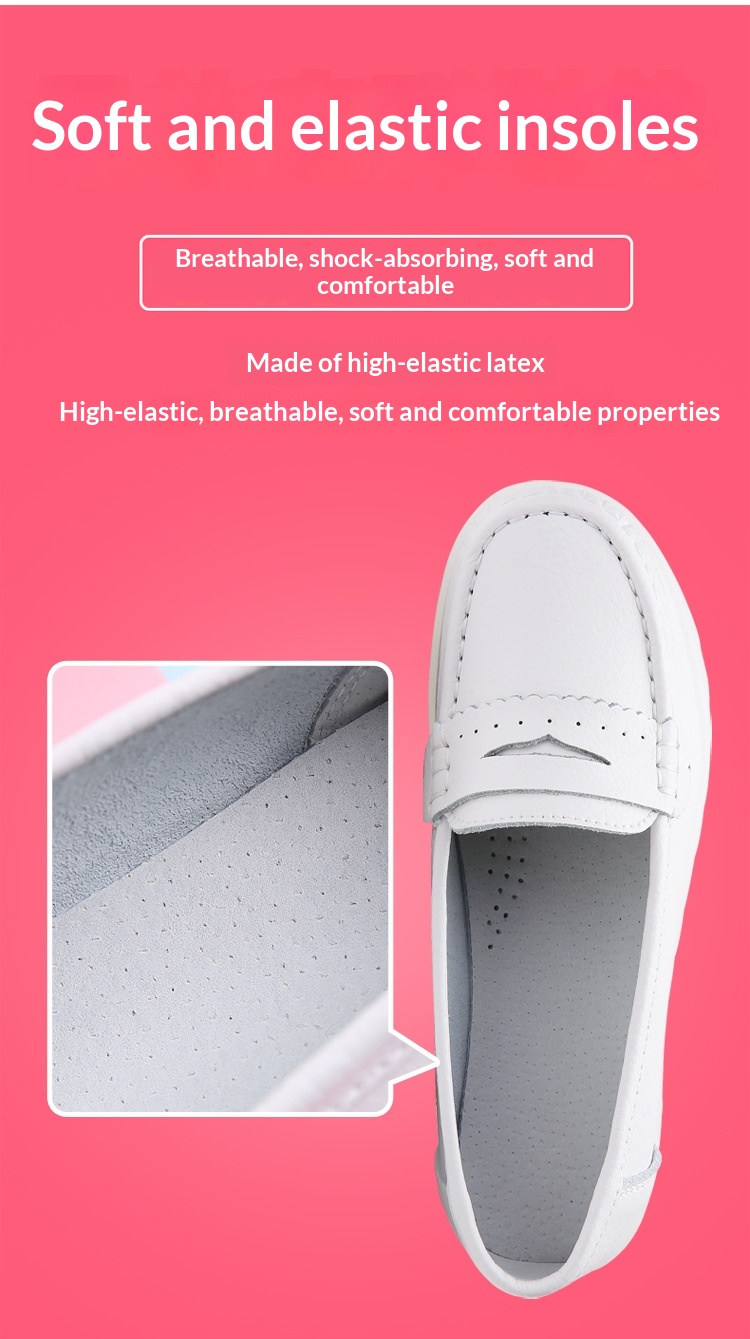 ShoeGlobe Damen-Krankenschwesterschuhe, weich, atmungsaktiv, bequem, dicke Sohle, einzeln, neues Modell, weiß, auf Lager, für Dropshipping_voghion.com