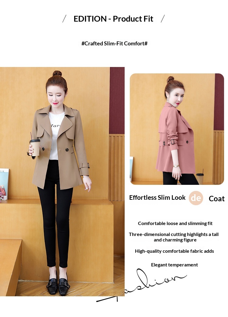 2023 New Spring Fashion Stylish Women's Early Versatile Trench Women's Top Short Coat Trendy_voghion.com