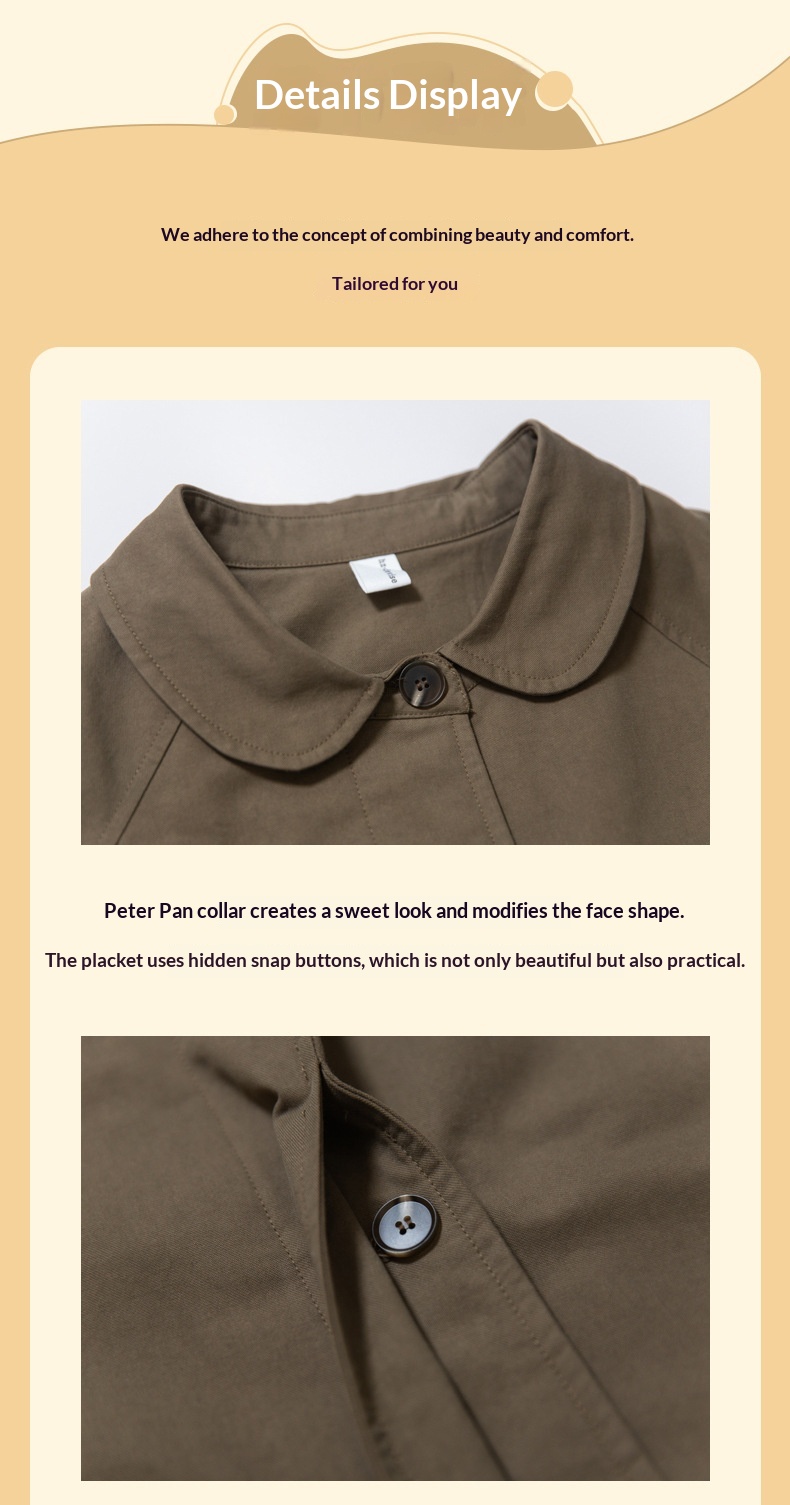 Women's Clothing Women's Clothing Women's Clothing Women's Clothing Huangzheng Petite Trench Coat For Women, Mid-Length,_voghion.com